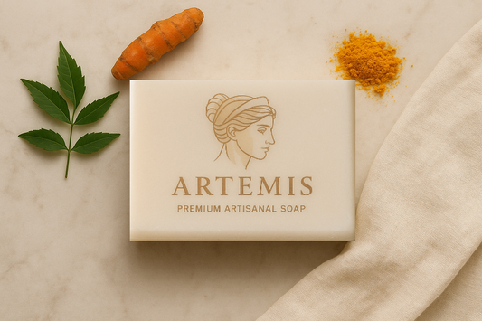 Săpun Antiinflamator cu Neem și Turmeric – Piele cu psoriazis și inflamații cronice