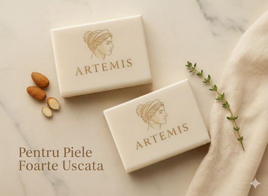 Săpun cu Unt de Shea, Ulei de Argan, Vitamina E, Migdale si Jojoba - Pentru Piele Foarte Uscata - 2 sapunuri x 60g